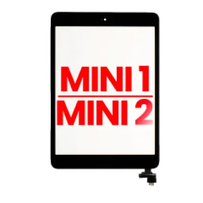 Тачскрін із чипом IC і встановленою кнопкою Home для iPad Mini 1 / iPad Mini 2 (Aftermarket Plus) (чорний)