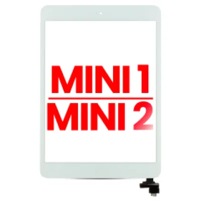 Тачскрін із чипом IC і встановленою кнопкою Home для iPad Mini 1 / iPad Mini 2 (Aftermarket Plus) (білий)