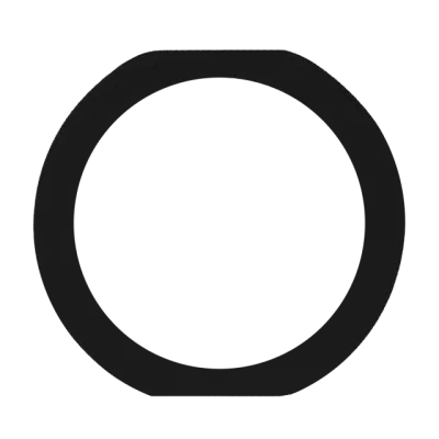 Home Button Gasket For iPad Mini 3 / Air 2 / Pro 9.7" (Black) (10 Pack)