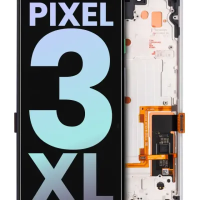 OLED Assembly With Frame For Google Pixel 3 XL (Genuine OEM) (Clearly White)