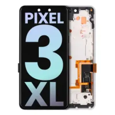 Дисплейний модуль OLED з рамкою для Google Pixel 3 XL (Genuine OEM) (Clearly White)
