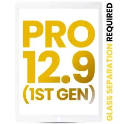 Тачскрін для iPad Pro 12.9" 1st Gen (2015) (OCA Pre-Installed & Glass Separation Required) (Premium) (білий)