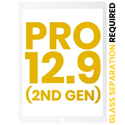 Front Glass Only For iPad Pro 12.9" 2nd Gen (2017) (White) (Glass Separation Required)