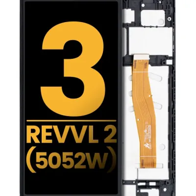 Дисплейний модуль для T-Mobile Revvl 2 (5052W / 2019) з рамкою (Refurbished) (чорний)