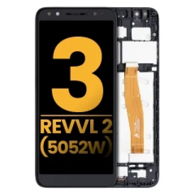 Дисплейний модуль для T-Mobile Revvl 2 (5052W / 2019) з рамкою (Refurbished) (чорний)