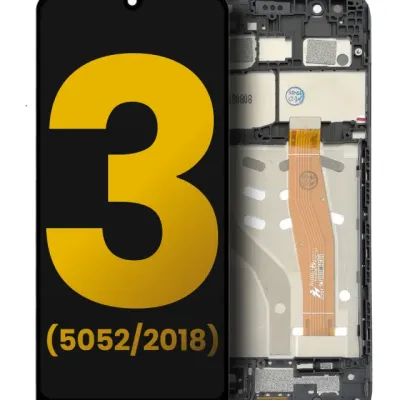 Дисплейний модуль для Alcatel 3 (5052 / 2018) з рамкою (Refurbished) (чорний)