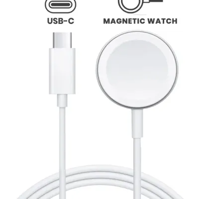 Кабель для зарядки Apple USB-C Magnetic Watch для всіх Watch Series (1м / 3 ft) (OEM Grade A, Bulk Packaging)