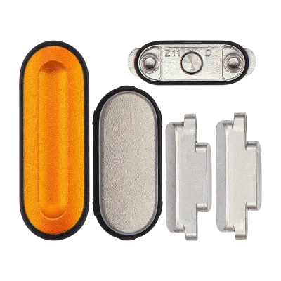 Sidekey Button Set For Watch Series Ultra(1st Gen) (49MM) (Orange / Silver) (5 Piece Set)