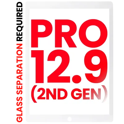 Digitizer For iPad Pro 12.9" 2nd Gen (2017) (Glass Separation Required) (Aftermarket Plus) (White)