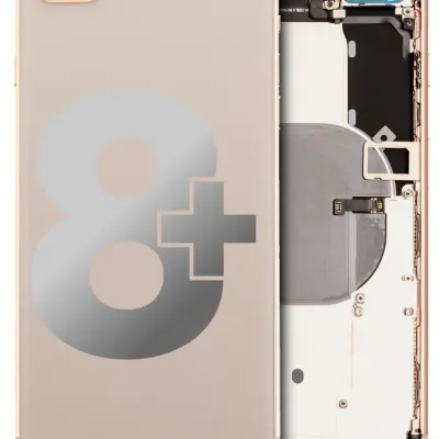 Back Housing W/ Small Components Pre-Installed For iPhone 8 Plus (Used OEM Pull: Grade C) (Gold)