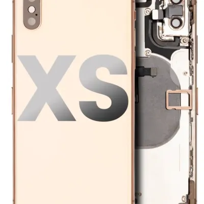 Back Housing W/ Small Components Pre-Installed For iPhone XS (Used OEM Pull: Grade B) (Gold)