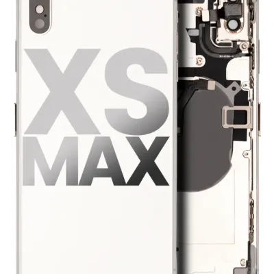 Back Housing W/ Small Components Pre-Installed For iPhone XS Max (Used OEM Pull: Grade A) (Silver)