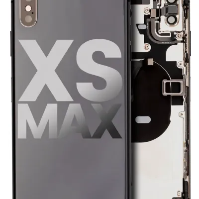 Back Housing W/ Small Components Pre-Installed For iPhone XS Max (Used OEM Pull: Grade C) (Space Gray)