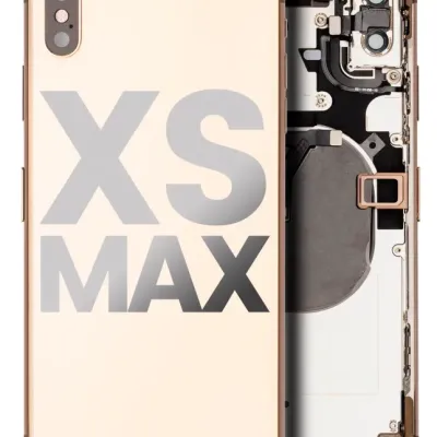 Back Housing W/ Small Components Pre-Installed For iPhone XS Max (Used OEM Pull: Grade C) (Gold)