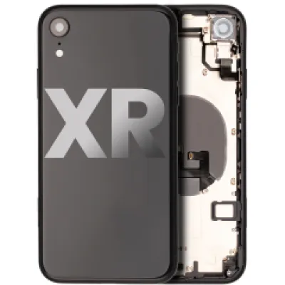 Заднє скло для iPhone XR з попередньо встановленими компонентами (Used OEM Pull: Grade A) (чорний)