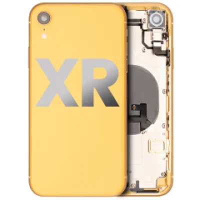 Заднє скло для iPhone XR з попередньо встановленими компонентами (Used OEM Pull: Grade B) (жовтий)