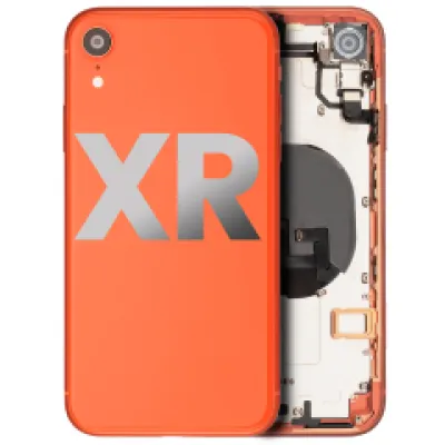 Заднє скло для iPhone XR з попередньо встановленими компонентами (Used OEM Pull: Grade B) (коралевий)