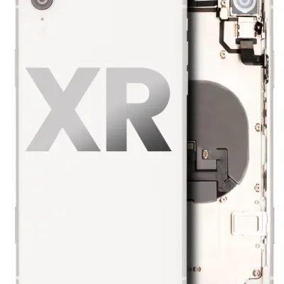 Back Housing W/ Small Components Pre-Installed For iPhone XR (Used OEM Pull: Grade B) (White)