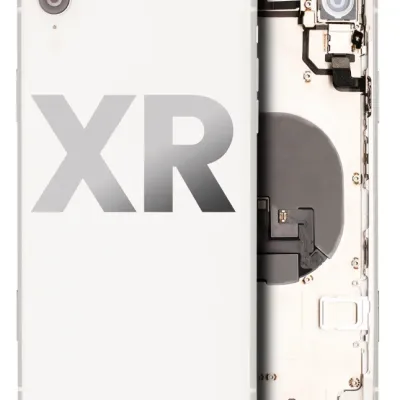 Back Housing W/ Small Components Pre-Installed For iPhone XR (Used OEM Pull: Grade C) (White)