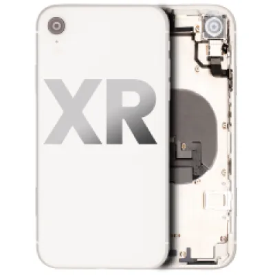 Заднє скло для iPhone XR з попередньо встановленими компонентами (Used OEM Pull: Grade C) (білий)