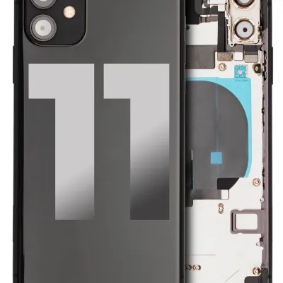 Заднє скло для iPhone 11 з попередньо встановленими компонентами (Used OEM Pull: Grade A) (чорний)