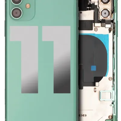 Заднє скло для iPhone 11 з попередньо встановленими компонентами (Used OEM Pull: Grade A) (зелений)