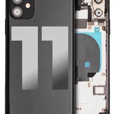 Заднє скло для iPhone 11 з попередньо встановленими компонентами (Used OEM Pull: Grade C) (чорний)