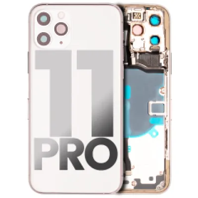 Заднє скло для iPhone 11 Pro з попередньо встановленими компонентами (Used OEM Pull: Grade A) (сріблястий)