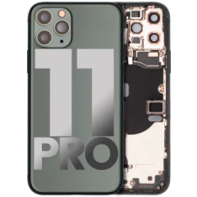 Заднє скло для iPhone 11 Pro з попередньо встановленими компонентами (Used OEM Pull: Grade A) (Matte Midnight Green)