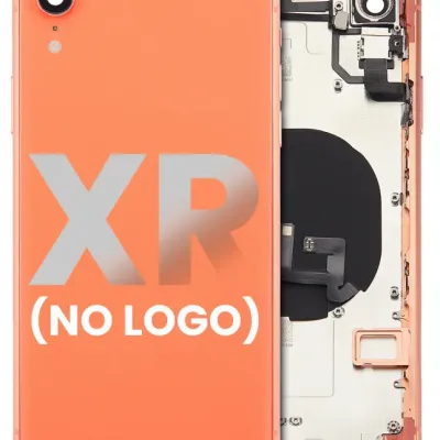 Задня кришка з встановленими малими компонентами для iPhone XR (No Logo) (Aftermarket Plus) (коралевий)
