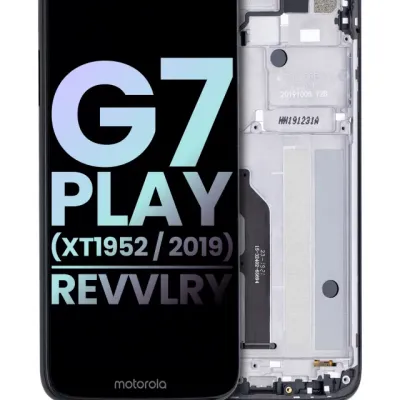 Дисплейний модуль для Motorola Moto G7 Play (XT1952 / 2019) / T-Mobile Revvlry з рамкою (Genuine OEM) (Deep Indigo)