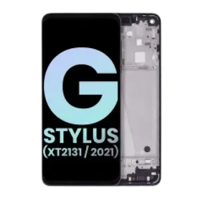 Дисплейний модуль (LCD) з рамкою для Motorola Moto G Stylus 5G (XT2131 / 2021) (Genuine OEM) (Cosmic Emerald)