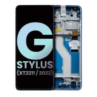 Дисплейний модуль (LCD) з рамкою для Motorola Moto G Stylus 4G (XT2211 / 2022) (Genuine OEM) (Twilight Blue)