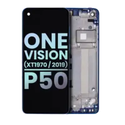 Дисплейний модуль (LCD) з рамкою для Motorola One Vision (XT1970 / 2019) / P50 (Genuine OEM) (Sapphire Gradient)