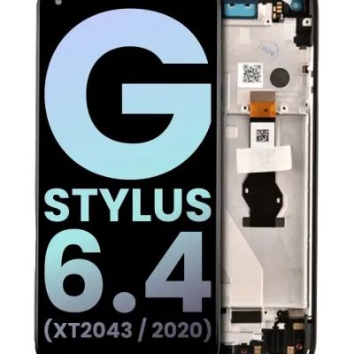 LCD Assembly With Frame For Motorola Moto G Stylus 6.4" (XT2043 / 2020) (Genuine OEM) (Mystic Indigo)