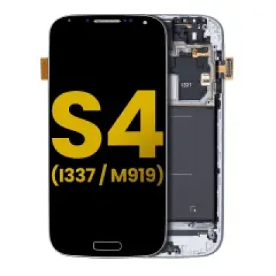 Дисплейний модуль (OLED) з рамкою для Samsung Galaxy S4 (I337 / M919) (AT&T & T-Mobile / Straight Talk) (Refurbished) (чорний)