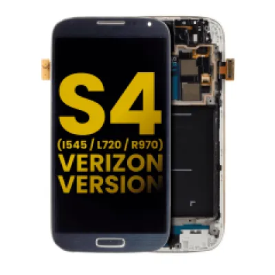 Дисплейний модуль (OLED) з рамкою для Samsung Galaxy S4 (i545 / L720 / R970) (Verizon & Sprint) (Refurbished) (чорний)