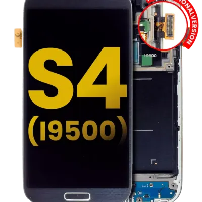 Дисплейний модуль (OLED) з рамкою для Samsung Galaxy S4 (i9500) (міжнародна версія) (Refurbished) (чорний)