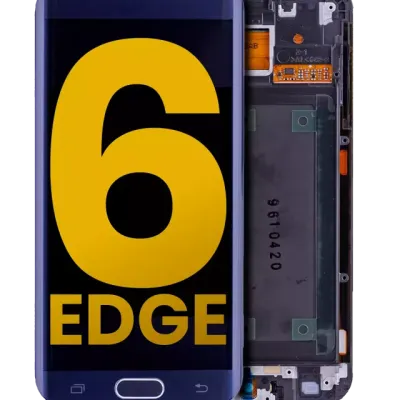Дисплейний модуль (OLED) з рамкою для Samsung Galaxy S6 Edge (Refurbished) (Black Sapphire)