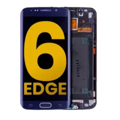 Дисплейний модуль (OLED) з рамкою для Samsung Galaxy S6 Edge (Refurbished) (Black Sapphire)