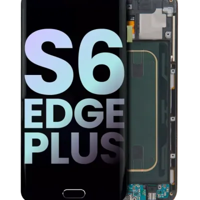 Дисплейний модуль (OLED) з рамкою для Samsung Galaxy S6 Edge Plus (AT&T / T-Mobile / International) (Service Pack) (Black Sapphire)