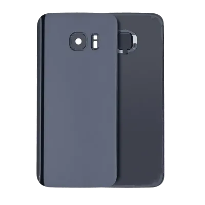 Задня кришка зі склом камери для Samsung Galaxy S7 (No Logo) (Aftermarket Plus) (Black Onyx)