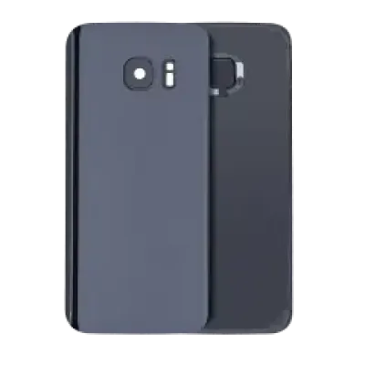 Задня кришка зі склом камери для Samsung Galaxy S7 (No Logo) (Aftermarket Plus) (Black Onyx)