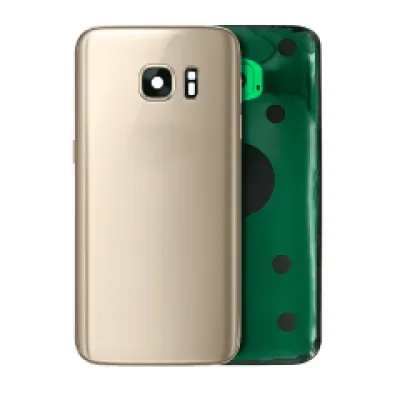 Задня кришка зі склом камери для Samsung Galaxy S7 (No Logo) (Aftermarket Plus) (Gold Platinum)