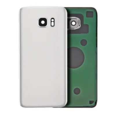 Задня кришка зі склом камери для Samsung Galaxy S7 (No Logo) (Aftermarket Plus) (білий)