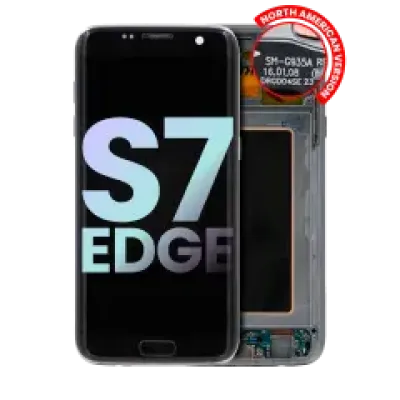 Дисплейний модуль (OLED) з рамкою для Samsung Galaxy S7 Edge G935A (North American Version) (Service Pack) (чорний)