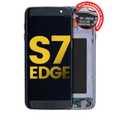 Дисплейний модуль (OLED) з рамкою для Samsung Galaxy S7 Edge G935A (North American Version) (Refurbished) (Black Onyx)