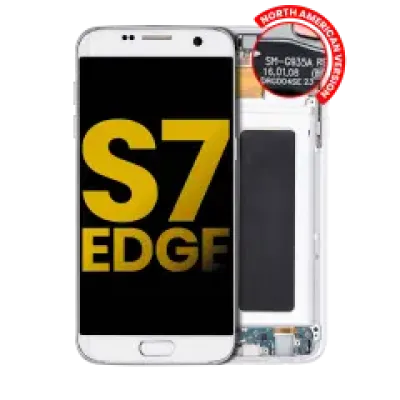 Дисплейний модуль (OLED) з рамкою для Samsung Galaxy S7 Edge G935A (North American Version) (Refurbished) (White Pearl)