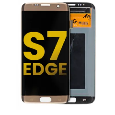 Дисплейний модуль (OLED) без рамки для Samsung Galaxy S7 Edge (Refurbished) (золотий) (All Models)