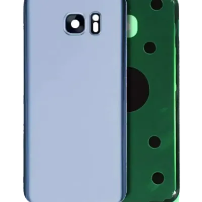 Задня кришка зі склом камери для Samsung Galaxy S7 Edge (без логотипу) (Aftermarket Plus) (Coral Blue)